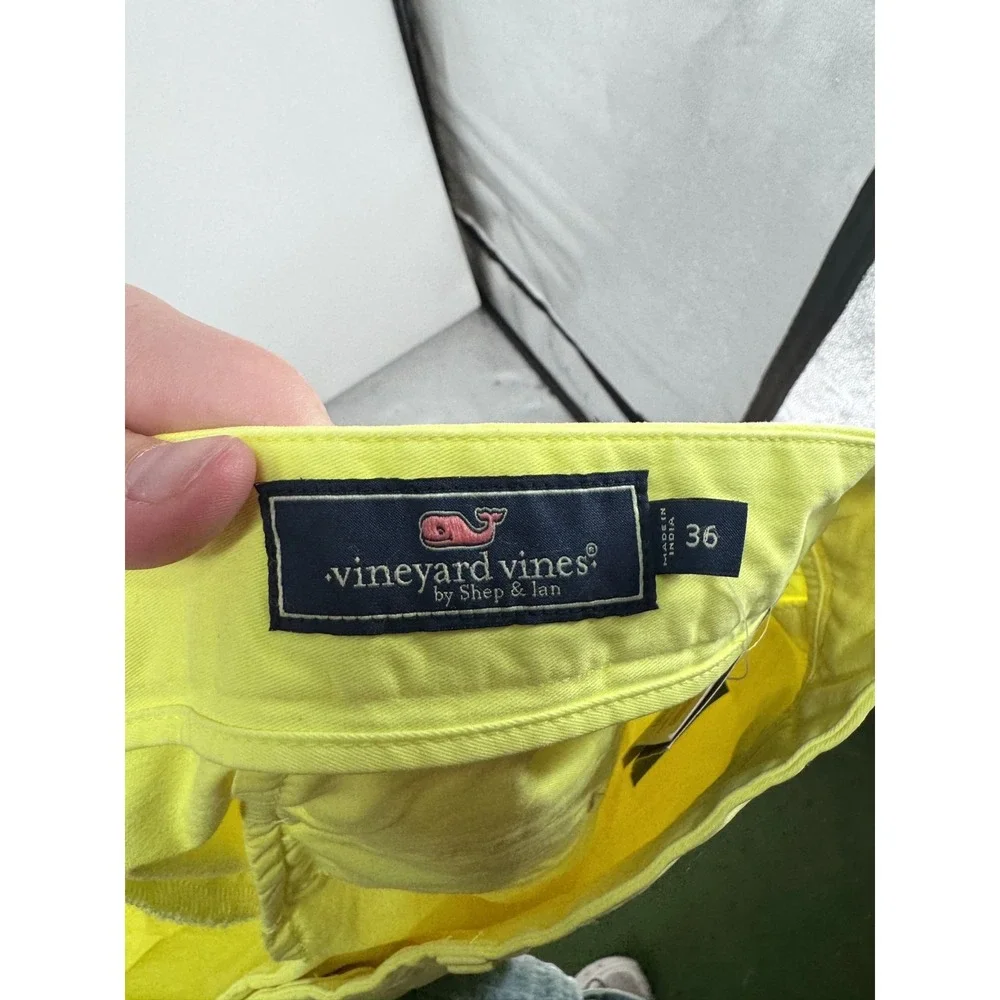 Vineyard Vines Breaker Chino Shorts Mens 36 Neon Yellow Classic Fit 9